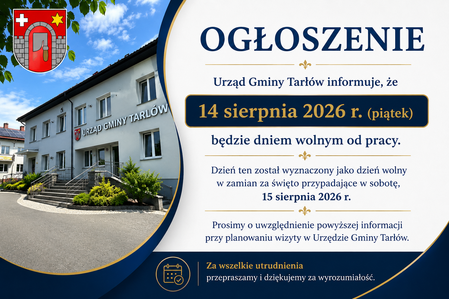 Informacja o&nbsp;dniu wolnym 