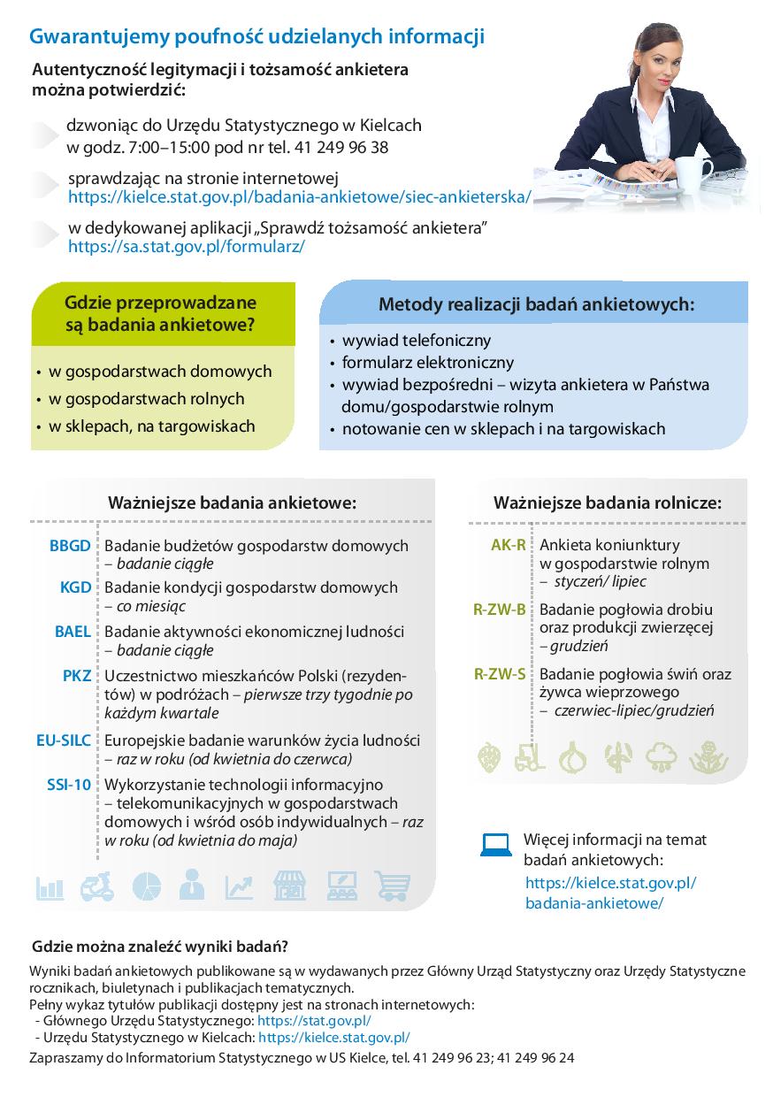 Plakat informacyjny - badania ankietowe statystyki publicznej