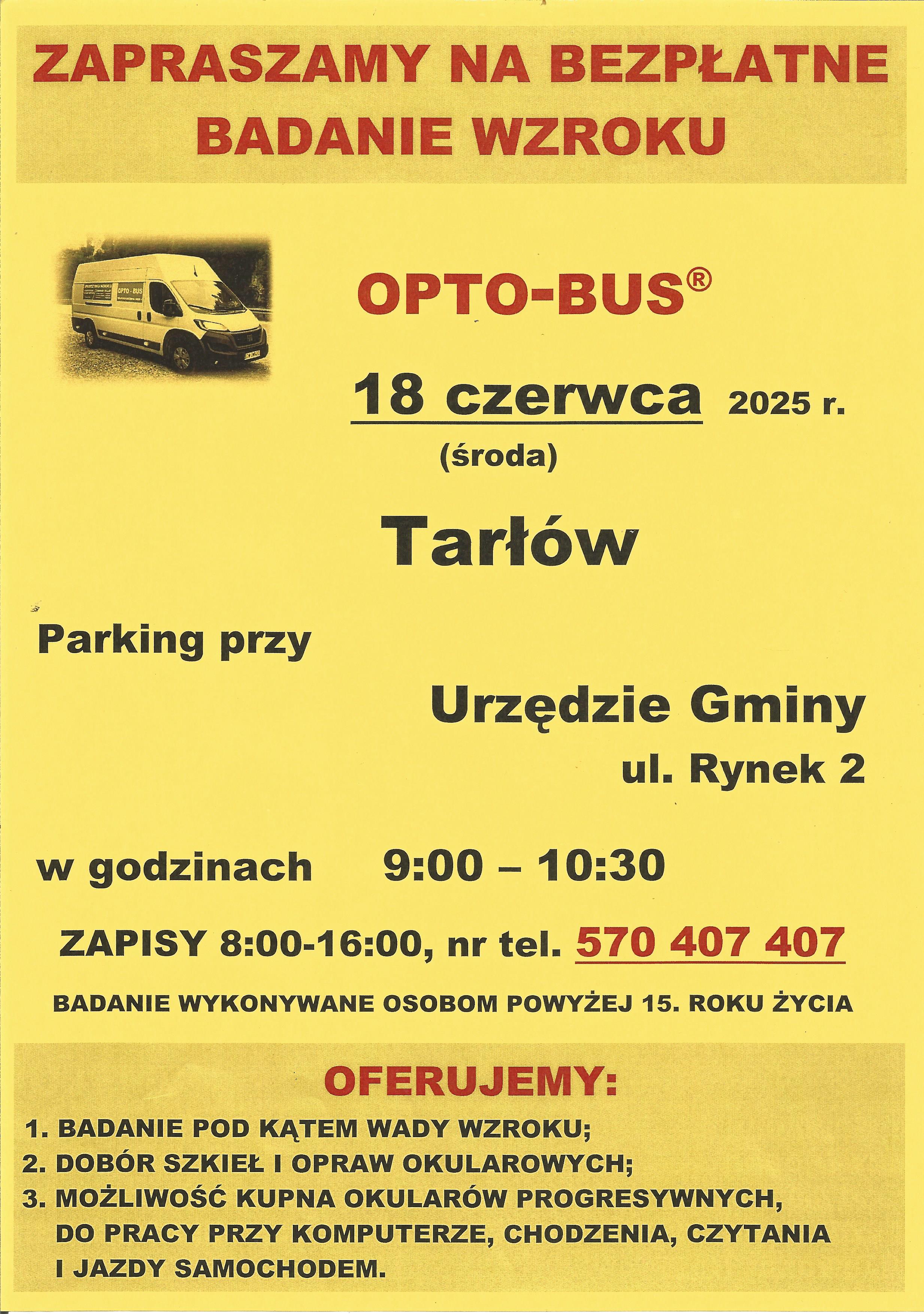 Plakat - darmowe badanie wzroku