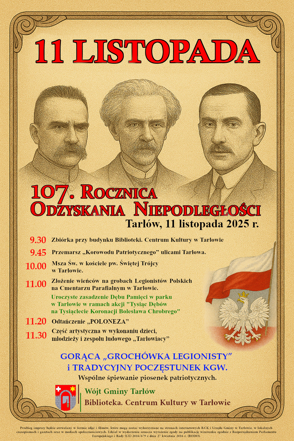 Plakat obchody Święta Niepodległości
