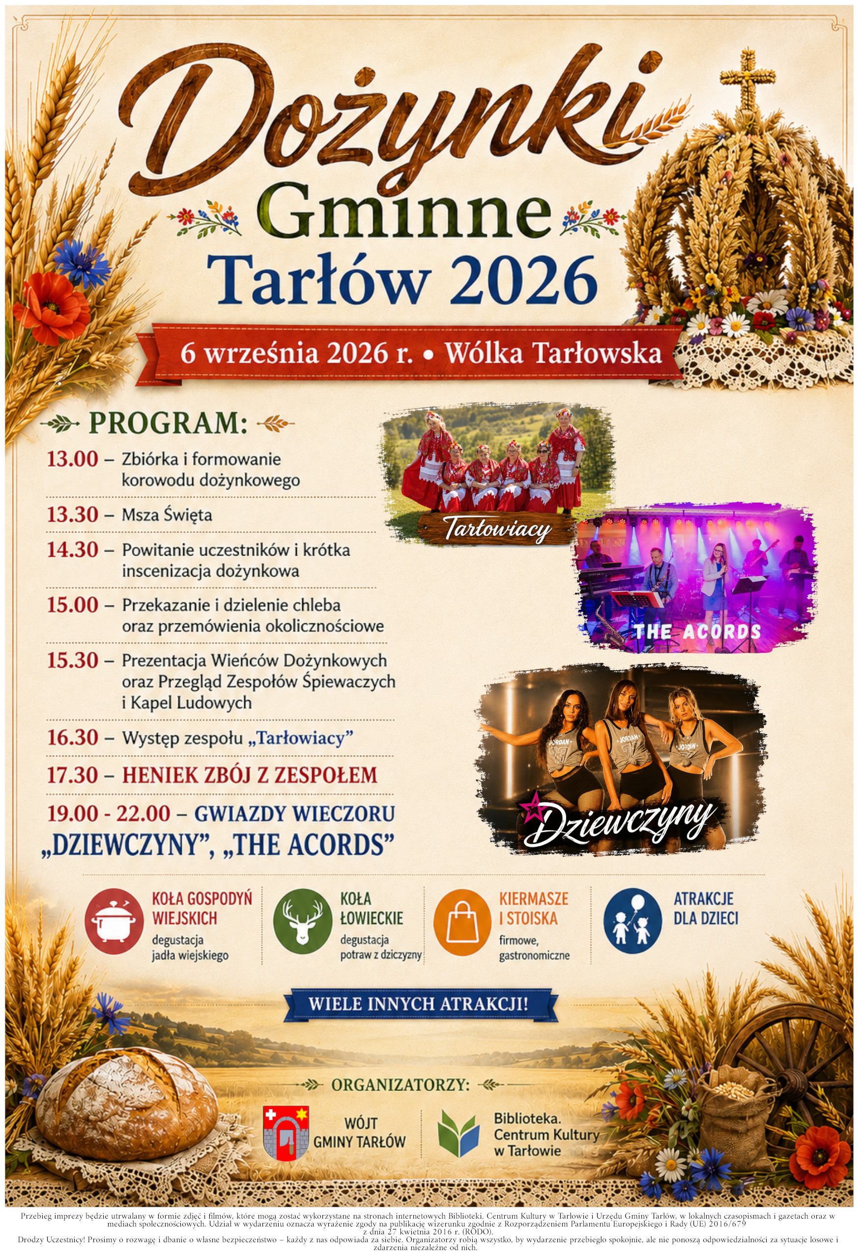 Plakat - dożynki gminne 2026