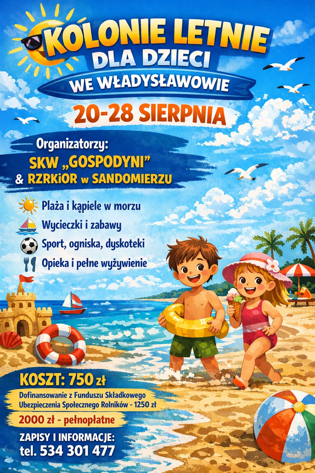 Plakat - letnia kolonia