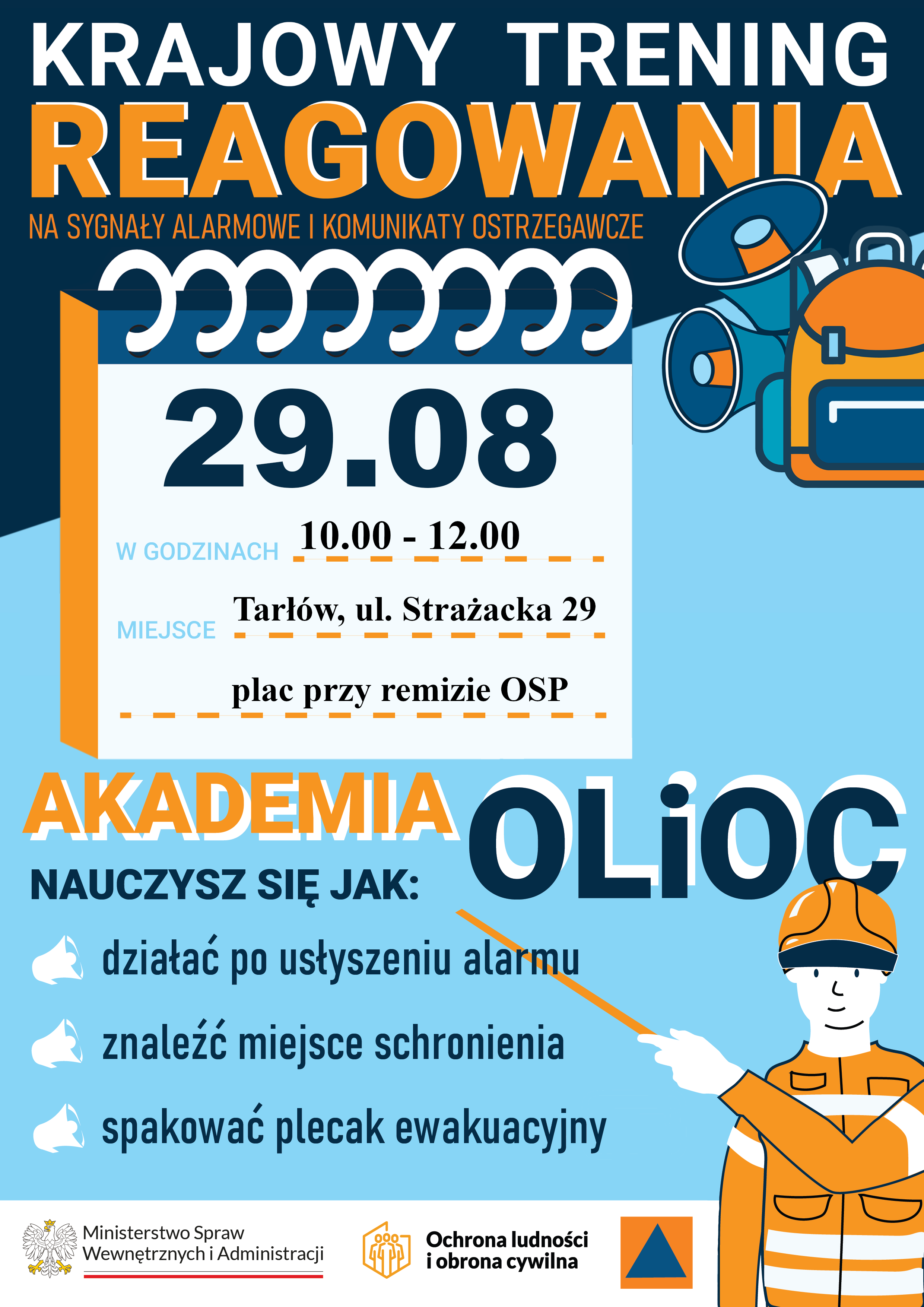 plakat Krajowy trening reagowania