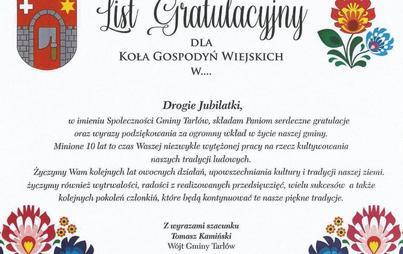 Zdjęcie do Jubileusz 10-lecia istnienia KGW &bdquo;Kalinki&rdquo; z Brzozowej