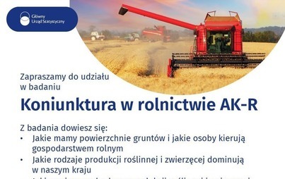 Zdjęcie do Badanie statystyczne z zakresu rolnictwa - Ankieta koniunktury w gospodarstwie rolnym