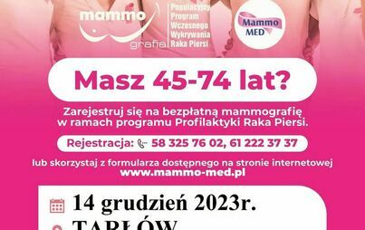 Zdjęcie do 14 grudnia -  mamografia