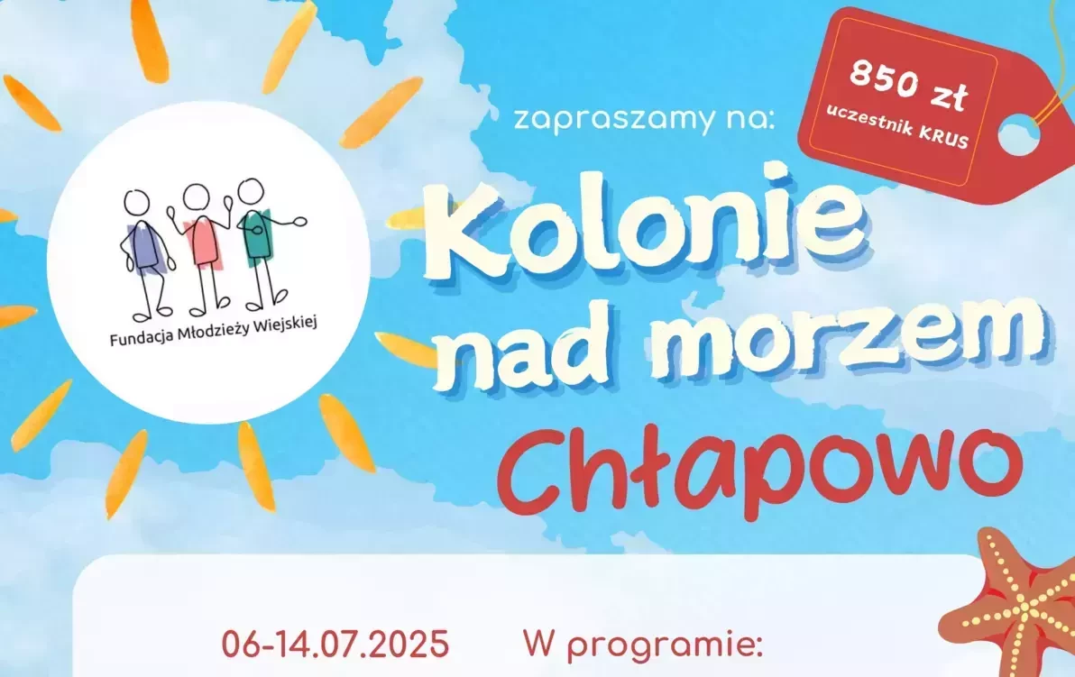 Zdjęcie do Kolonia nad morzem z dofinansowaniem dla dzieci rolnik&oacute;w